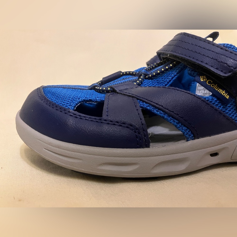 Columbia Techsun Wave Omnishield Boys Blue Hook And Loop Sandals Shoes Size 4 - Picture 7 of 16
